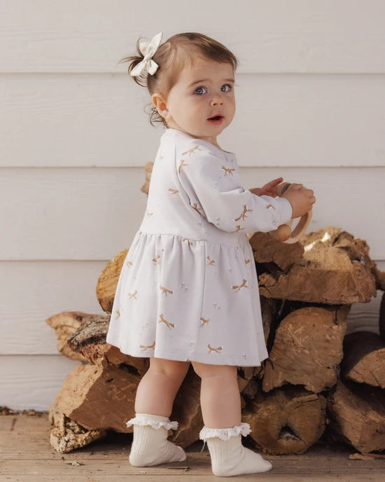 Rylee + Cru Fog Foxes | Raglan Dress