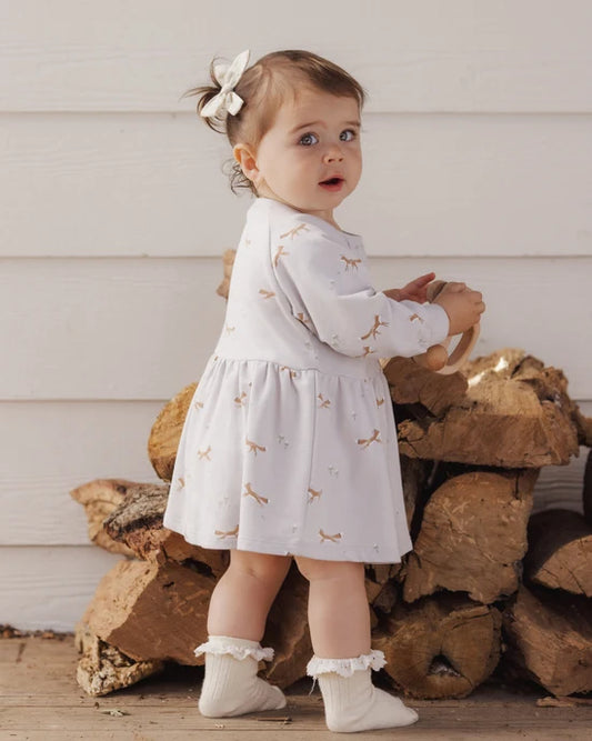 Rylee + Cru Fog Foxes | Raglan Dress