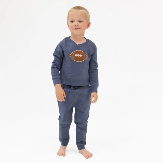 Angel Dear Footballs | French Terry Raglan Sweatshirt & Jogger Set