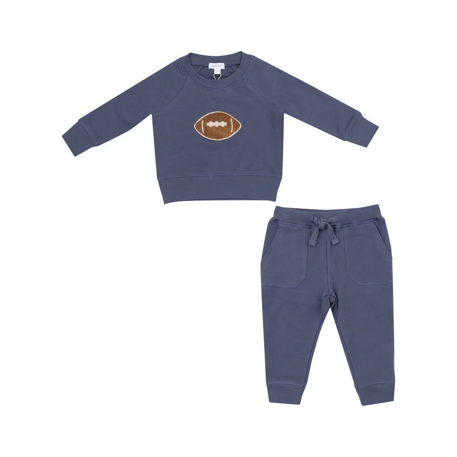 Angel Dear Footballs | French Terry Raglan Sweatshirt & Jogger Set