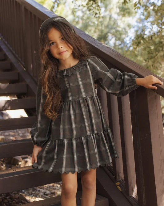 Rylee + Cru Evergreen Holiday Plaid | Fran Dress