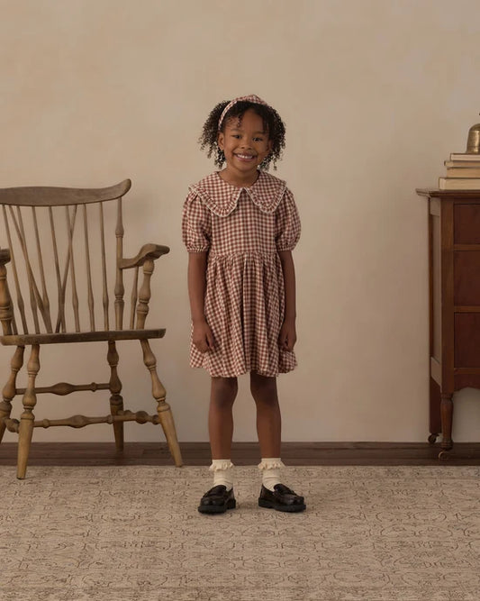Rylee + Cru Brick Check | Camille Dress