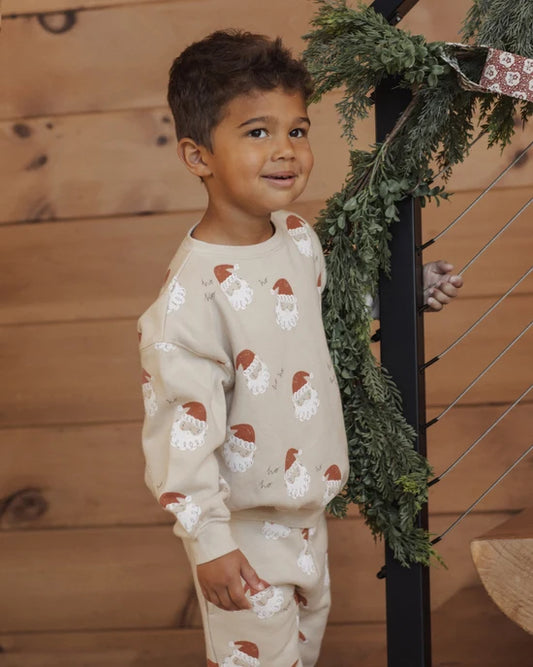 Rylee + Cru Parchment | Relaxed Santa Sweatshirt