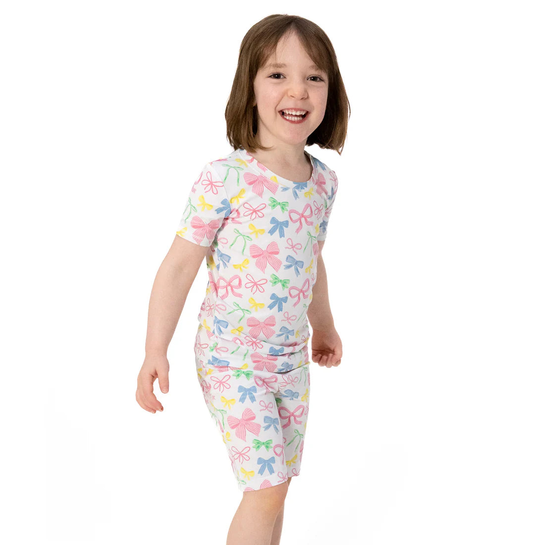 Angel Dear White & Pink | Sweet Bows Loungewear Short Set