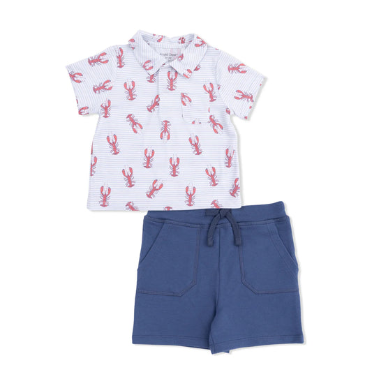 Angel Dear White | Lobsters Polo with Everyday Short Set
