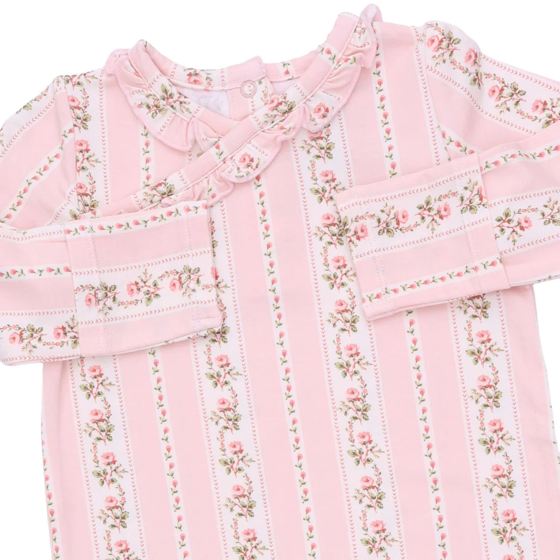 Angel Dear Pink | Antoinette Stripe Kimono Gown and Knotted Hat Set