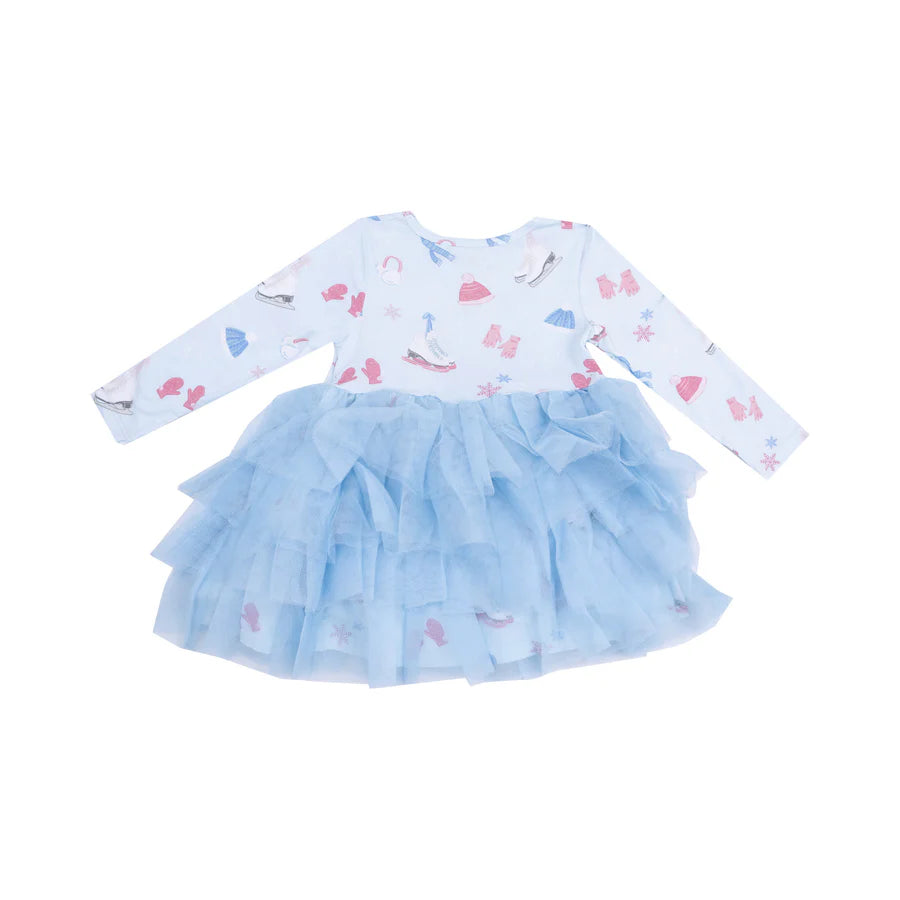 Angel Dear Ice Skating | Long Sleeve Layered Tulle Dress