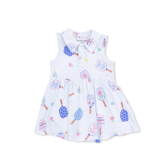 Angel Dear Blue | Floral Pickleball Polo Tennis Dress