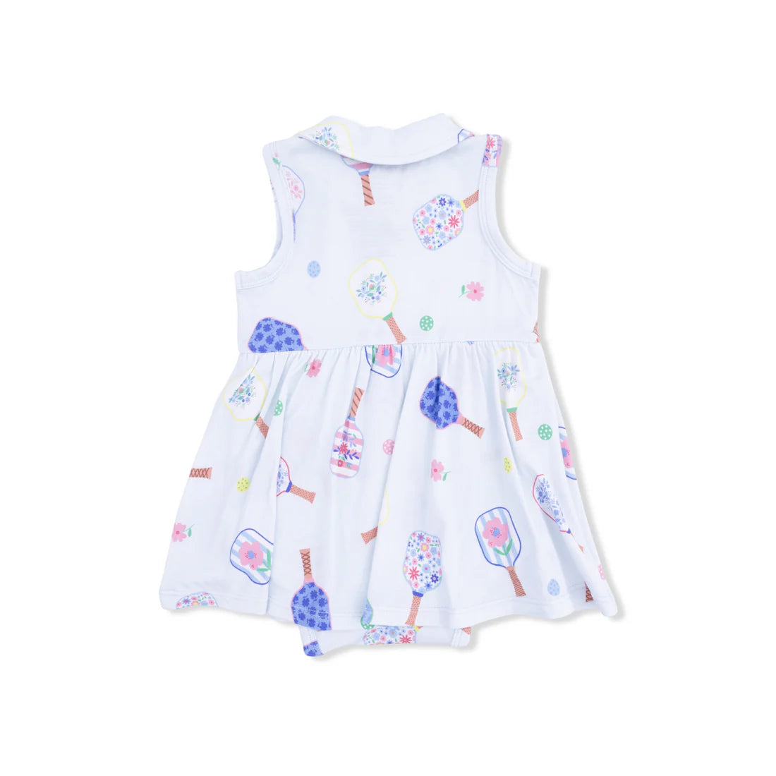 Angel Dear Blue | Floral Pickleball Polo Tennis Dress