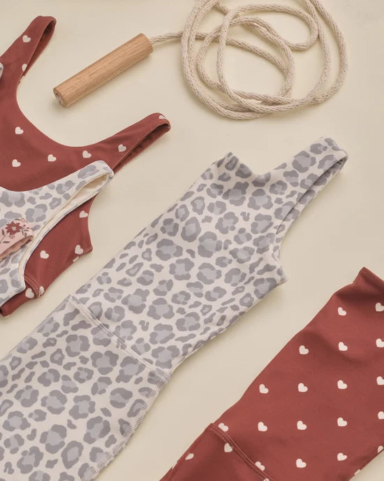 Rylee + Cru Natural Blue Leopard | Malibu Bodysuit