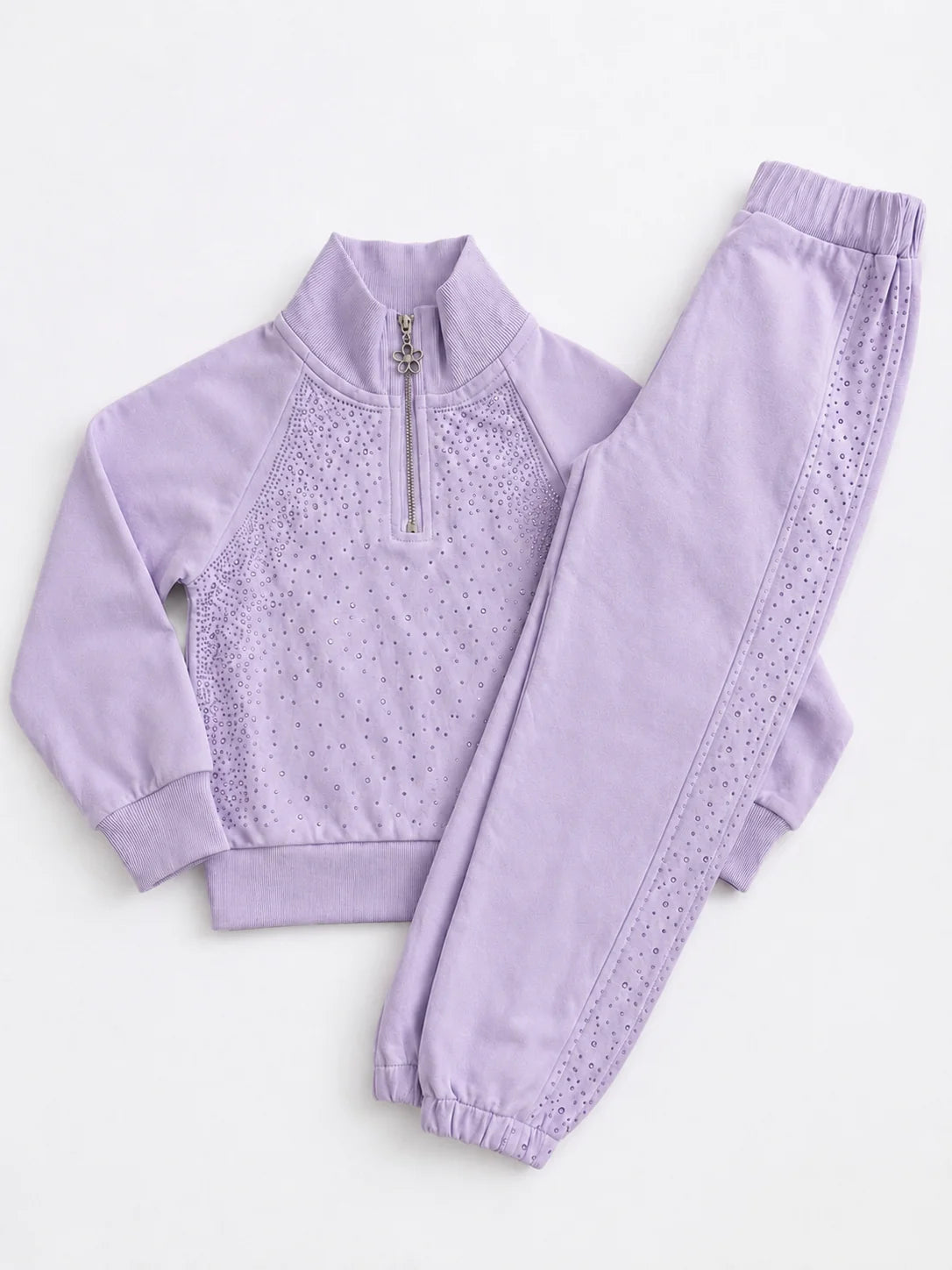 Three Wildflower Designs Purple | Velour Gem Lounge Set