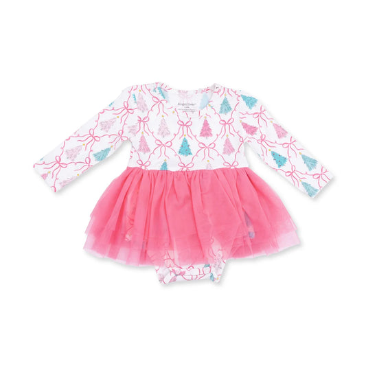 Angel Dear Bow Trellis Tree | Long Sleeve Tutu Bodysuit Dress