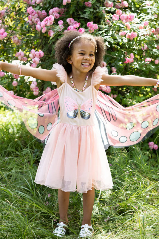 Great Pretenders Soft Pink | Sequins Secret Butterfly Twirl Dress with Wings