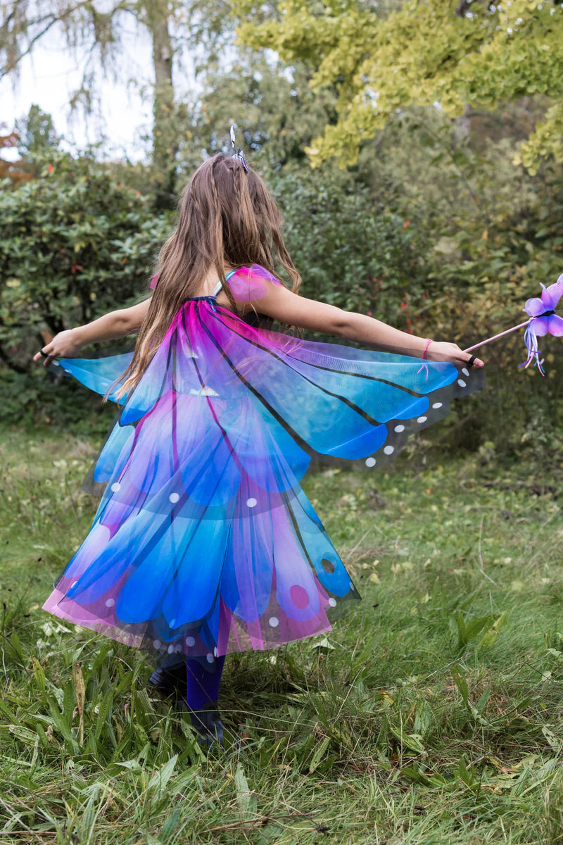 Great Pretenders Blue | Butterfly Twirl Dress with Wings & Headband