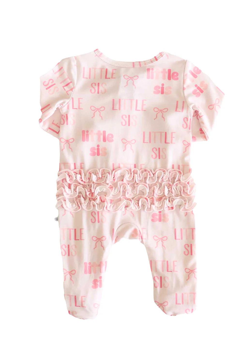 Caden Lane Pink | Little Sis Ruffle Zipper Footie