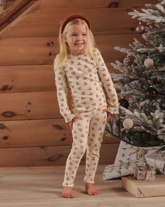 Rylee + Cru Natural Ruby Bloom | Ribbed Legging