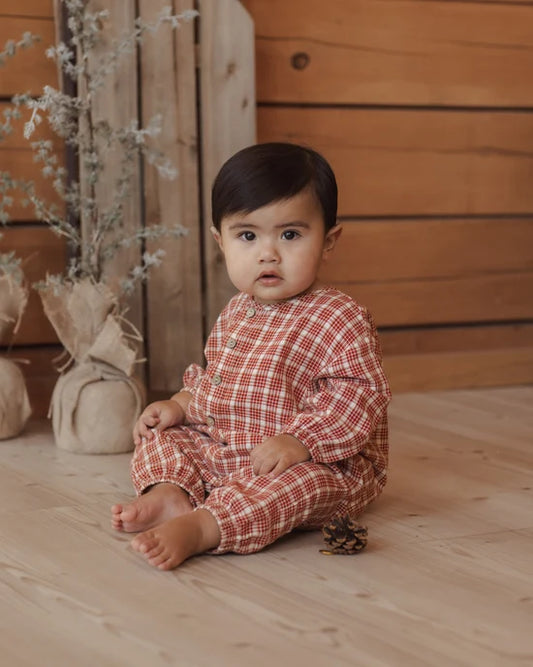 Rylee + Cru Ruby Vintage Plaid | Relaxed Woven Jumpsuit