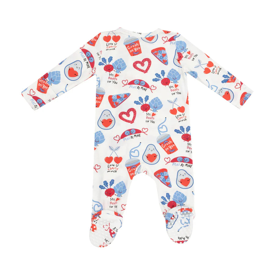 Angel Dear Blue Love You Foodie Much | 2 Way Zipper Footie