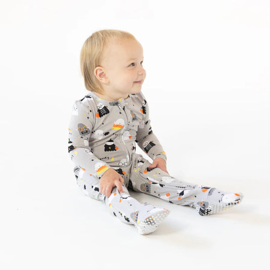 Angel Dear Grey Costumed Ghost | 2 Way Zipper Footie