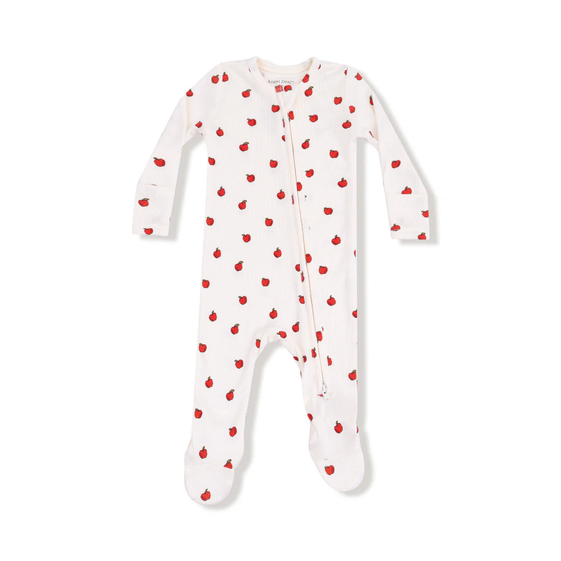 Angel Dear Ivory Tiny Apples | 2 Way Zipper Footie