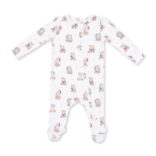 Angel Dear Ivory | Christmas Teddy Bear Uni 2 Way Zipper Footie