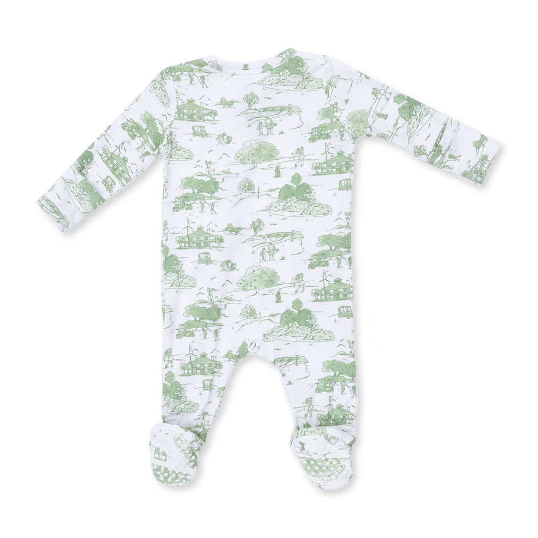 Angel Dear White Green | Golf Toile 2 Way Zipper Footie