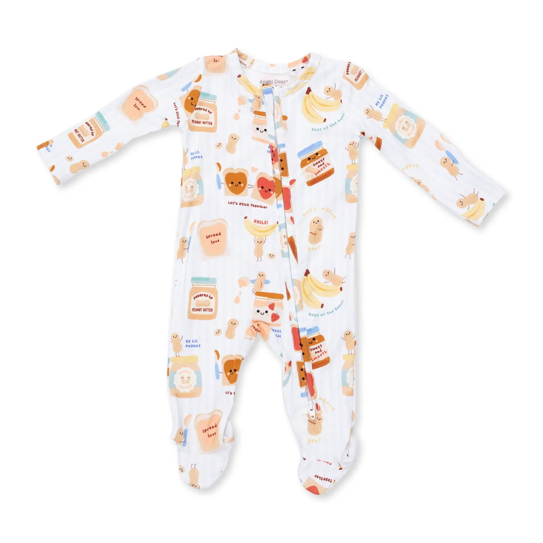 Angel Dear Ivory Blue | Spread the Love 2 Way Zipper Footie