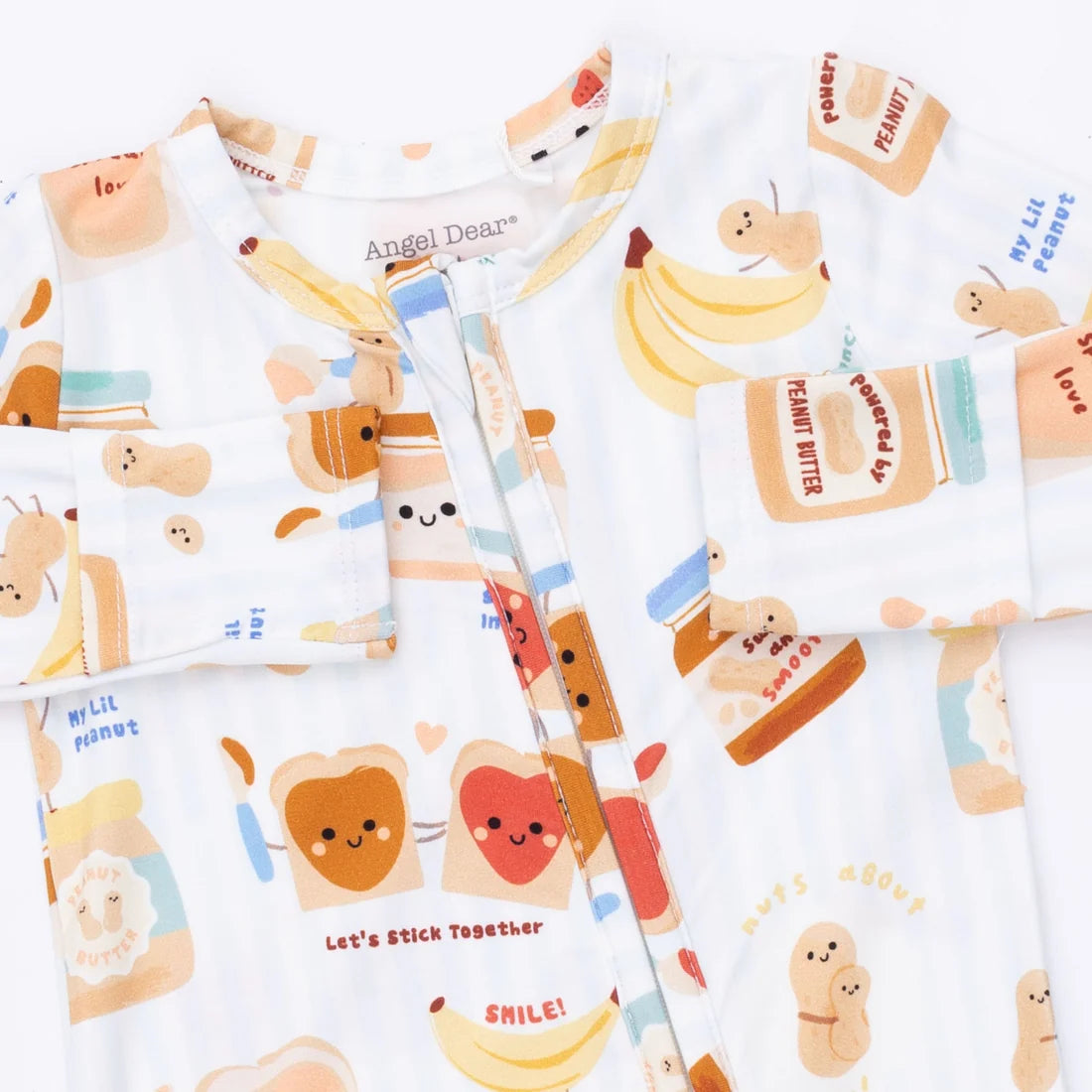 Angel Dear Ivory Blue | Spread the Love 2 Way Zipper Footie