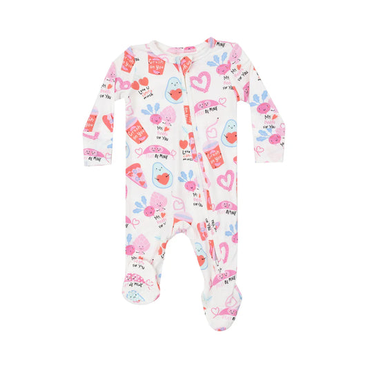 Angel Dear Pink Love You Foodie Much | 2 Way Zipper Footie