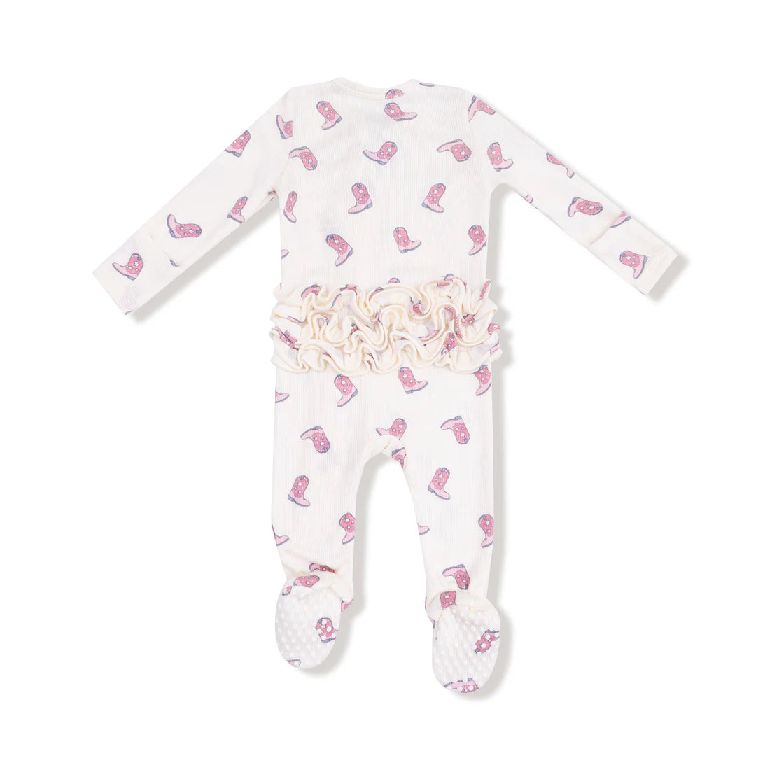 Angel Dear Petite Cowgirl Boots | 2 Way Zipper Ruffle Footie