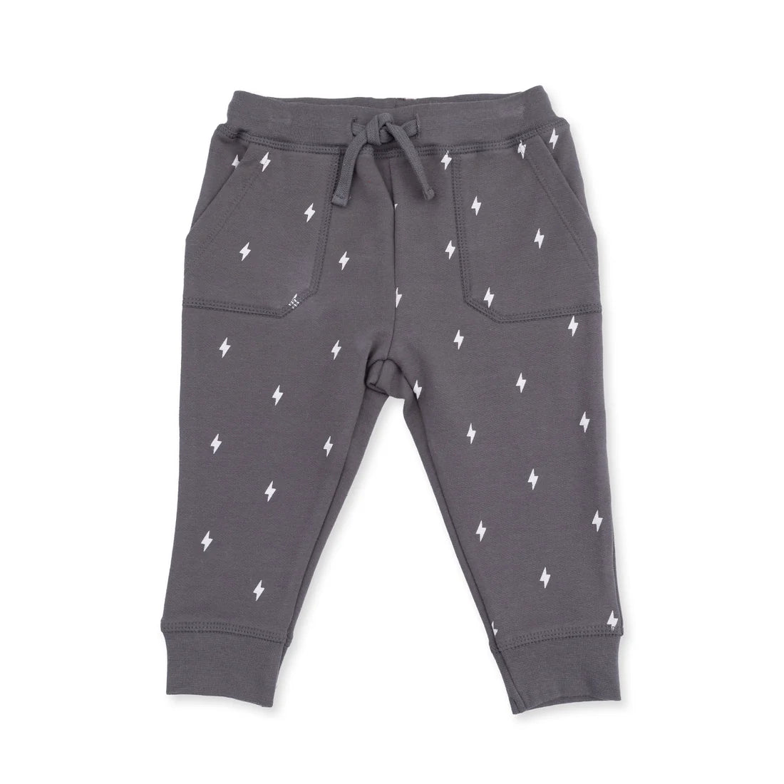 Angel Dear Gray | Drop Sleeve Sweatshirt & Lightning Bolt French Terry Jogger Pant Set