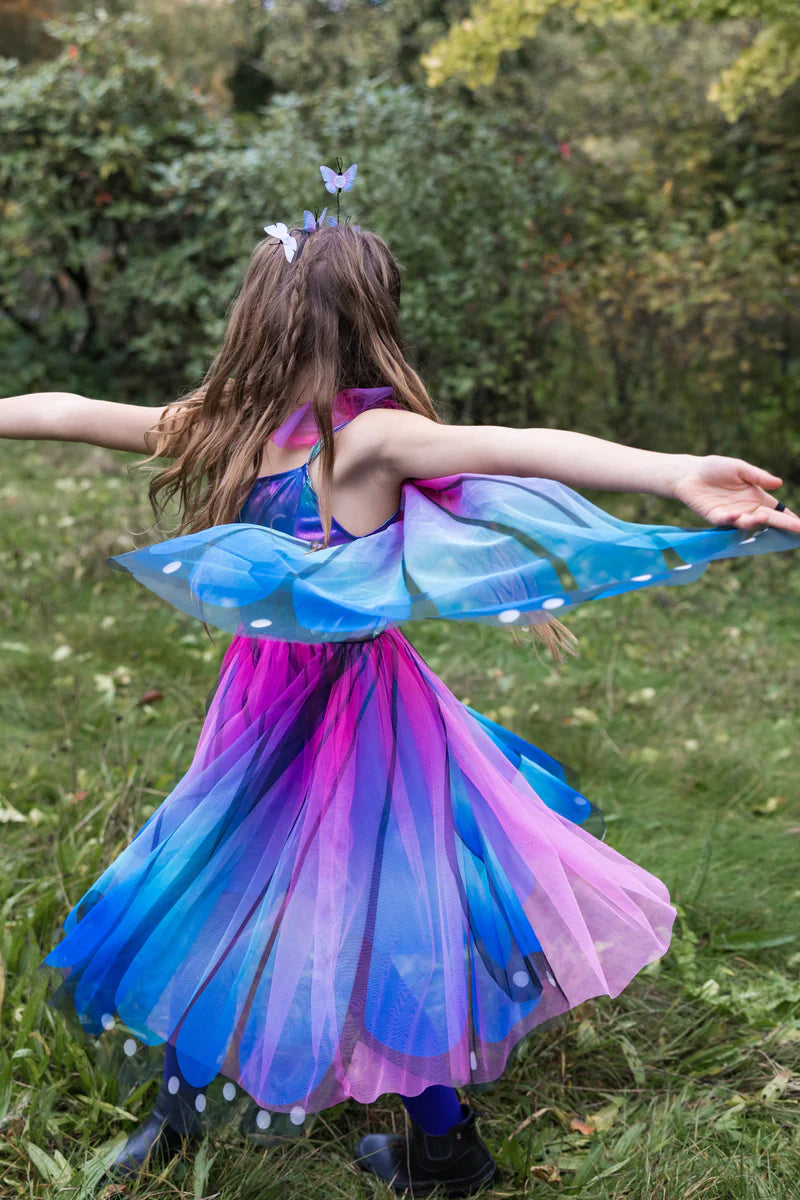 Great Pretenders Blue | Butterfly Twirl Dress with Wings & Headband