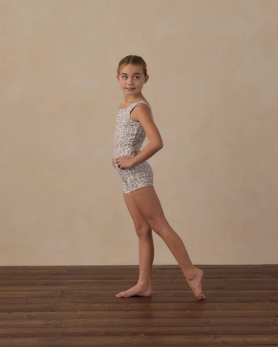 Rylee + Cru Natural Blue Leopard | Malibu Bodysuit