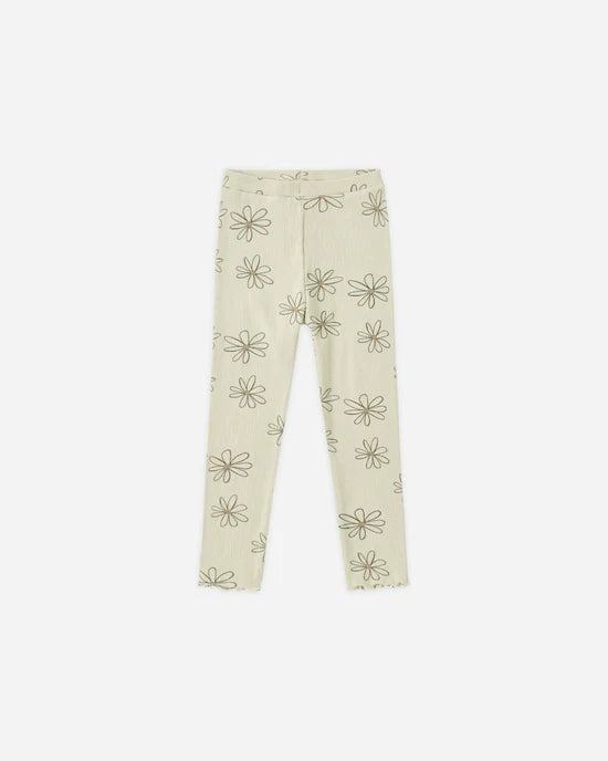 Rylee + Cru Pistachio Big Daisy | Coast Ribbed Legging