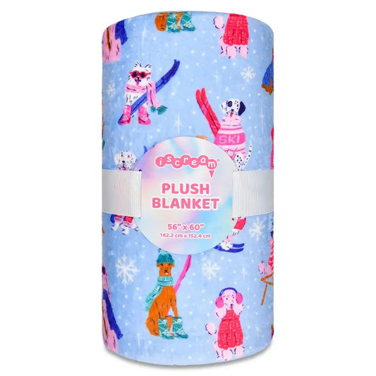 Iscream Ski Dogs | Plush Blanket
