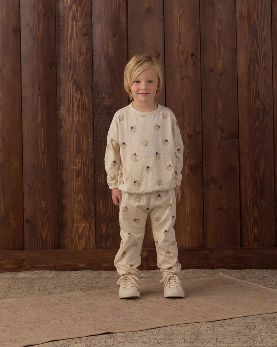 Rylee + Cru Natural Winter Bears | Relaxed Set