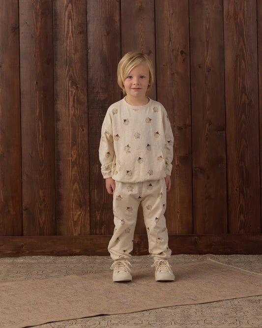 Rylee + Cru Natural Winter Bears | Relaxed Set