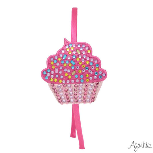 Azarhia Cupcake | Rhinestone Patch Birthday Headband