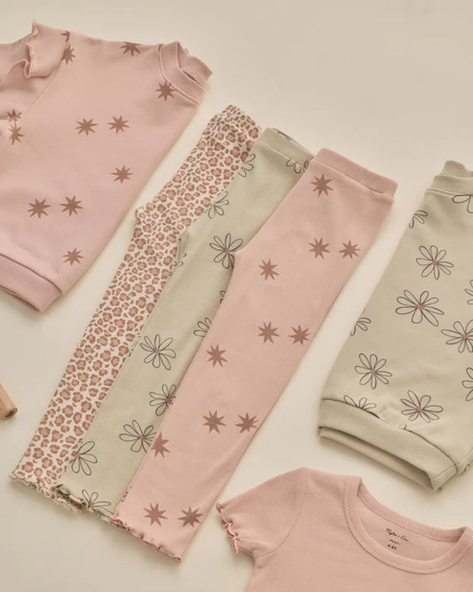 Rylee + Cru Pistachio Big Daisy | Coast Ribbed Legging
