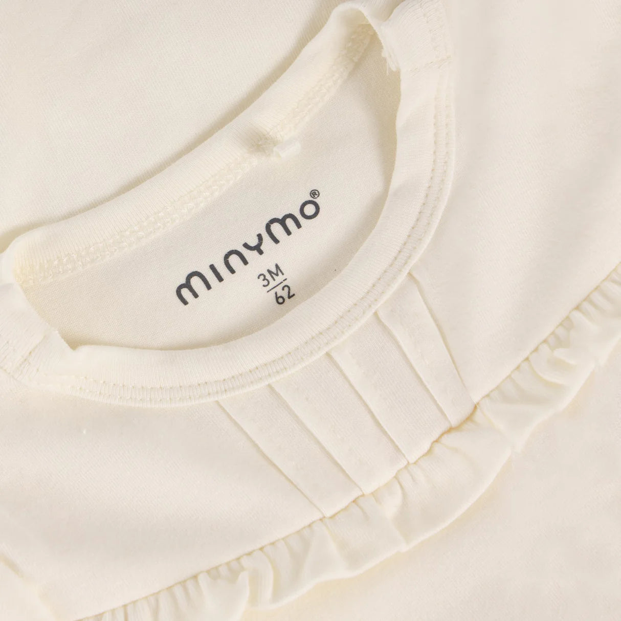 Minymo Vanilla Ice & Peach Blush | Short Sleeve Bodysuit & All Over Print Pant with Lining Set
