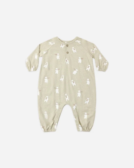 Rylee + Cru Pistachio | Henley Jumpsuit Henley Jumpsuit