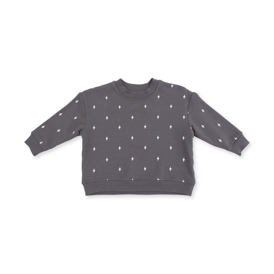 Angel Dear Gray | Drop Sleeve Sweatshirt & Lightning Bolt French Terry Jogger Pant Set
