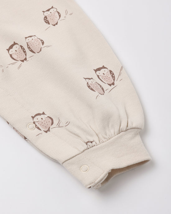 Rylee + Cru Petal Owls | Raglan Jumpsuit