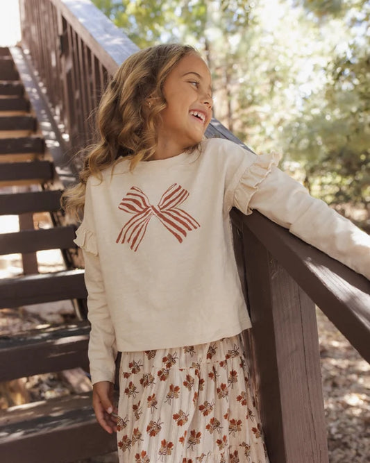 Rylee + Cru Antique | Ruffle Long Sleeve Tee Bow