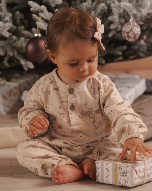Rylee + Cru Antique Kittens | Henley Jumpsuit