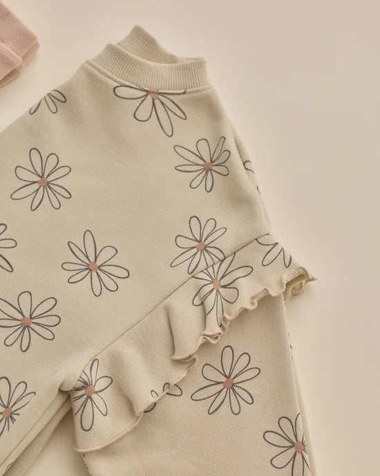 Rylee + Cru Pistachio Big Daisy | Ruffle Sweatshirt