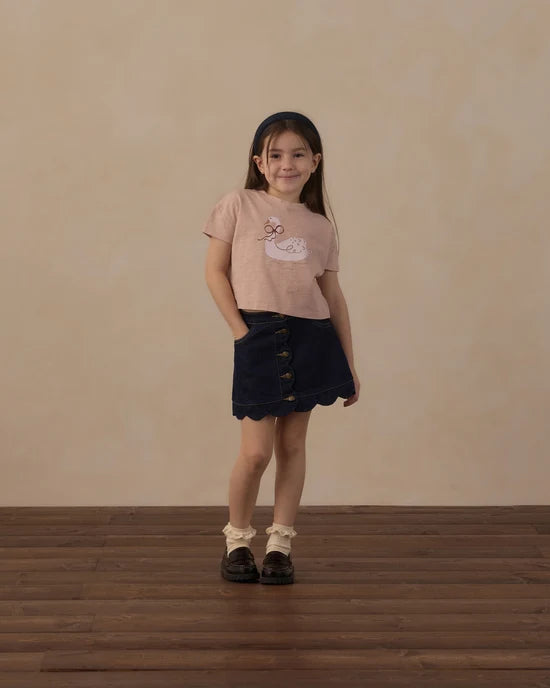 Rylee + Cru Blush | Swan Boxy Tee