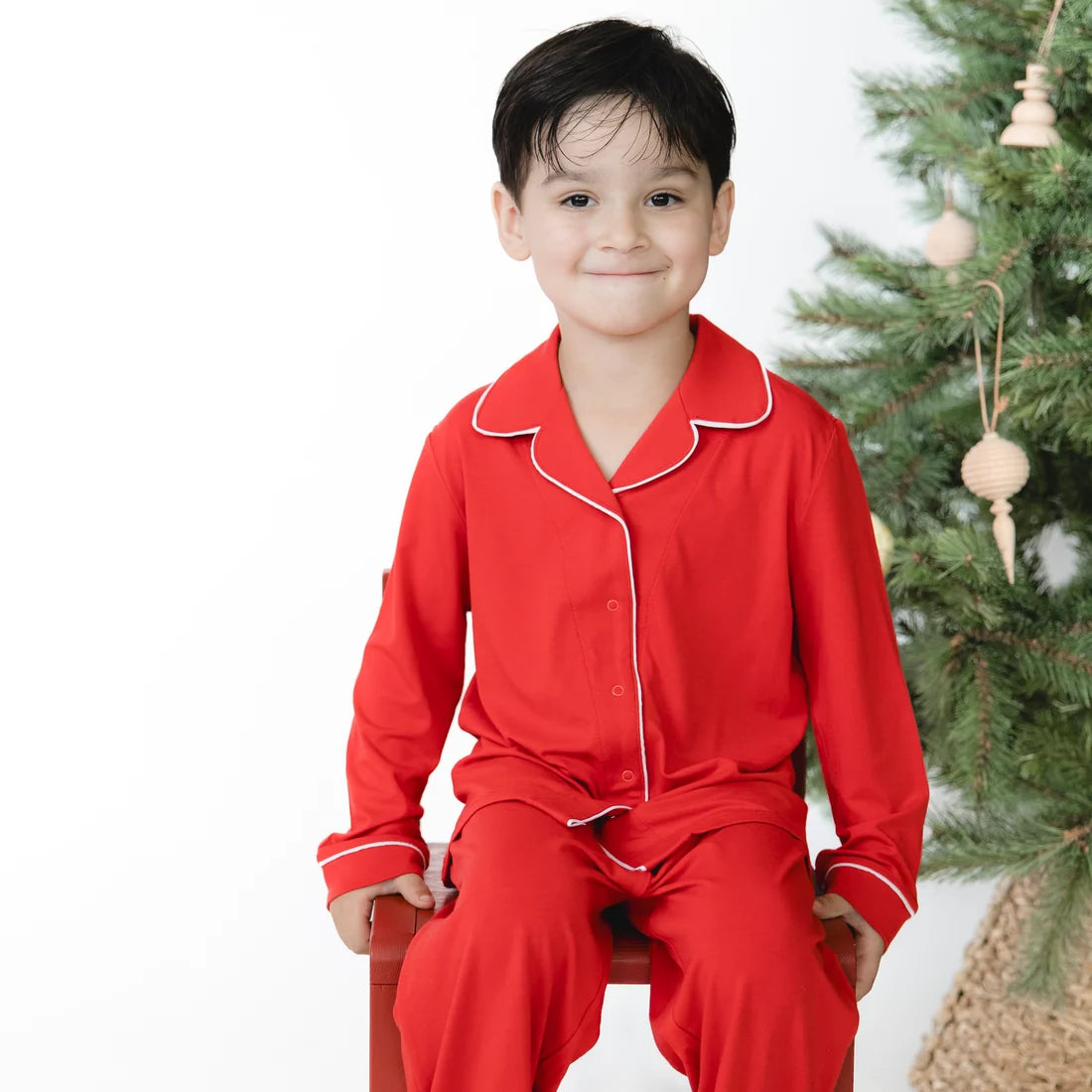 Angel Dear Red | Ribbon Long Sleeve Coat Style with Pant