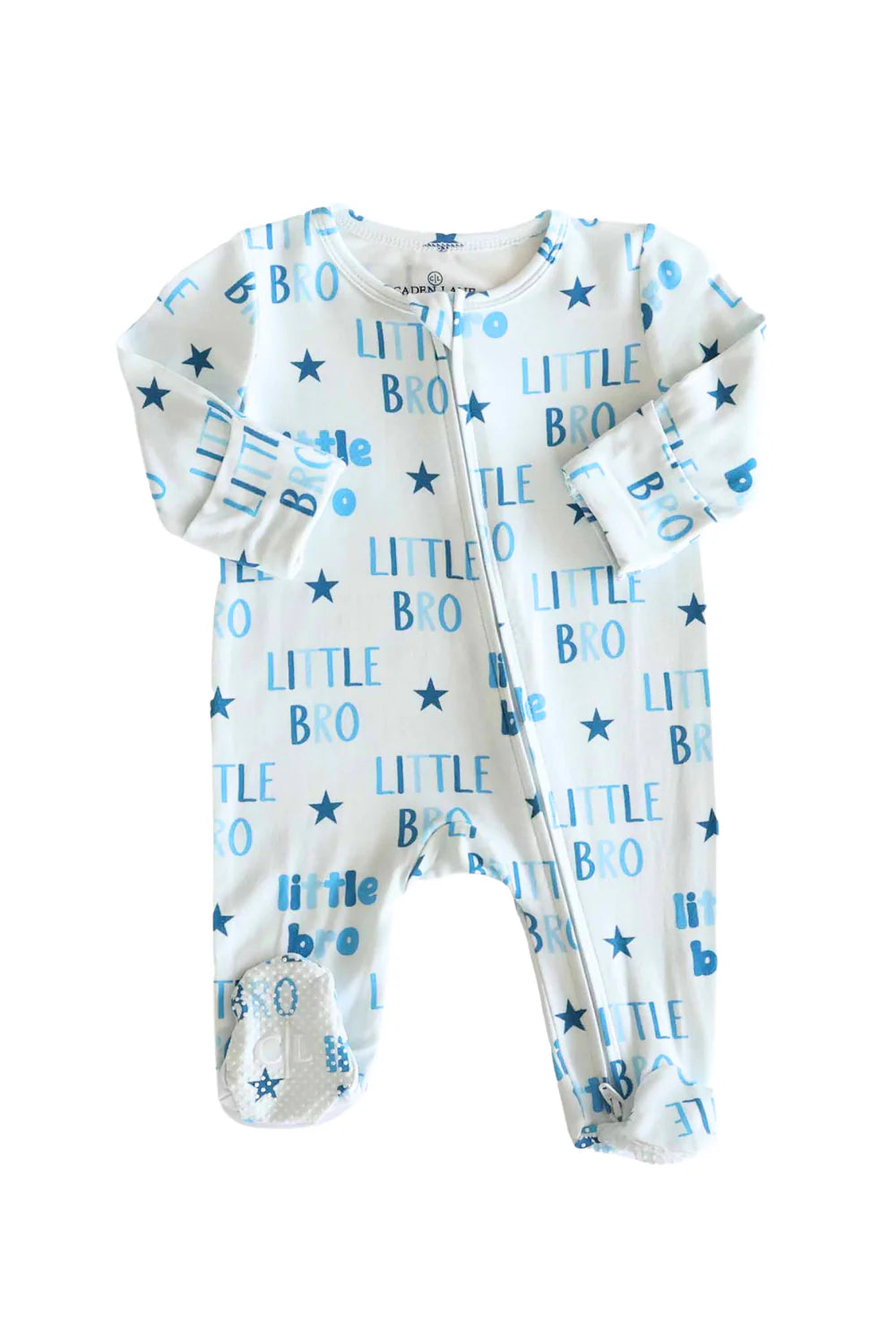 Caden Lane Blue | Little Bro Zipper Footie