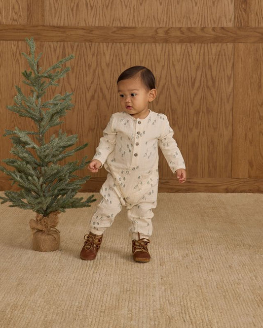 Rylee + Cru Natural Woods | Long Sleeve Woven Jumpsuit